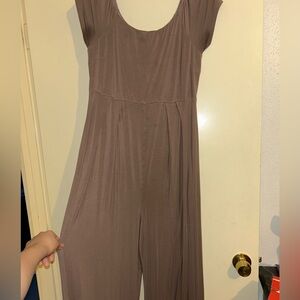 Maternity Brown Jumpsuit